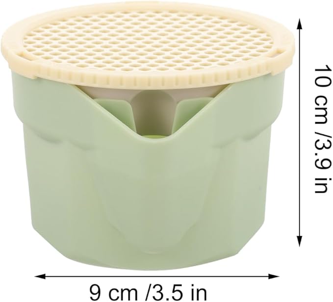 POPETPOP Cat Grass Hydroponic Planting Cup Soilless Catnip Box with Double-Layer Design Easy to Clean Household Cat Plant Pot 3.93X3.54X2.48 Inch