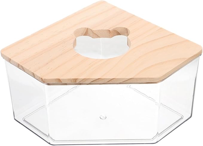 Hemoton Bathroom Toys Hamster Container Sand Bath Sand Clear Dust Bath Small Sandbox for Pet Acrylic