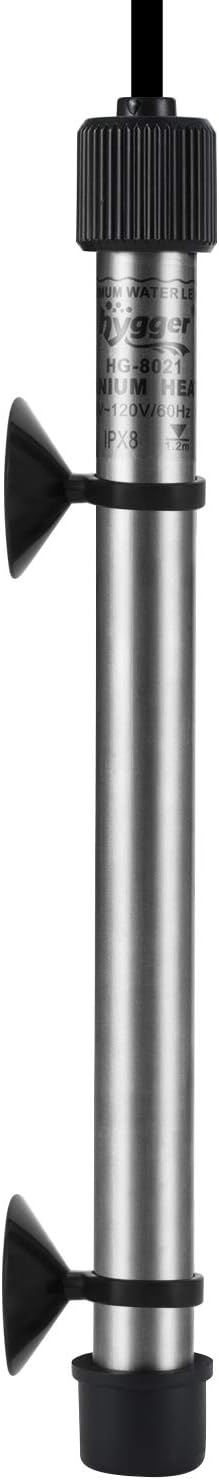hygger 802 Aquarium Titanium Heater Rod Fish Tank Heating Element Replacement Heater Tube (Controller Excluded) 200W