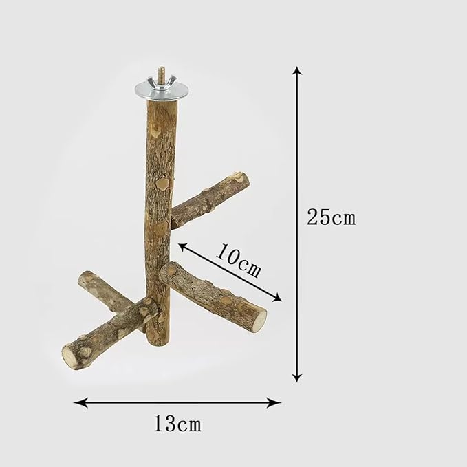 Bird Cage Perches Accessories: Parrot Natural Wooden Perch Set with 4 Standing Sticks - Daily Climbing Rest & Beak & Nail Grinding for Parakeets Luonfels - Caring for The Health of Parrots