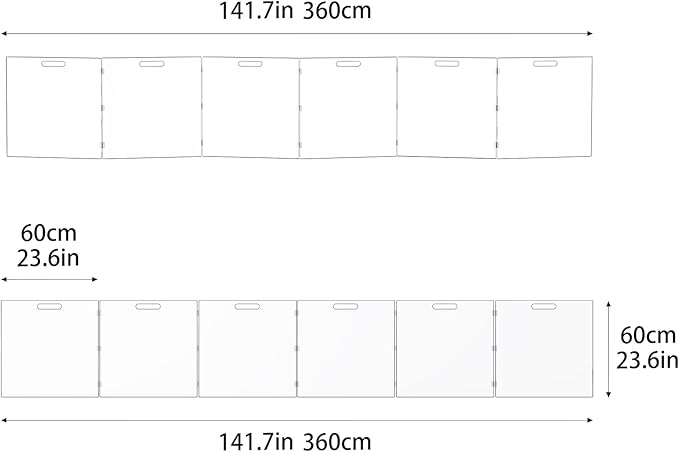 Acrylic Pet Playpen Gate for The House Doorways, Acrylic Pet Gate for Dogs, Freestanding, Clear (6 Panel)