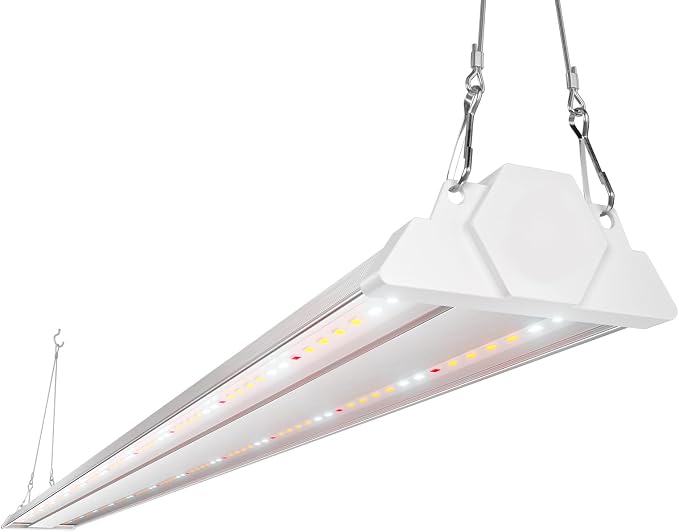 FREELICHT 1Pack 4FT Grow Light for Indoor Plants, 60W=350W, Full Spectrum | Linkable LED Grow Light, Sunlike Plant Lights for Hydroponic Seed Starting Veg & Indoor Gardeners, Plug in with On/Off Switch