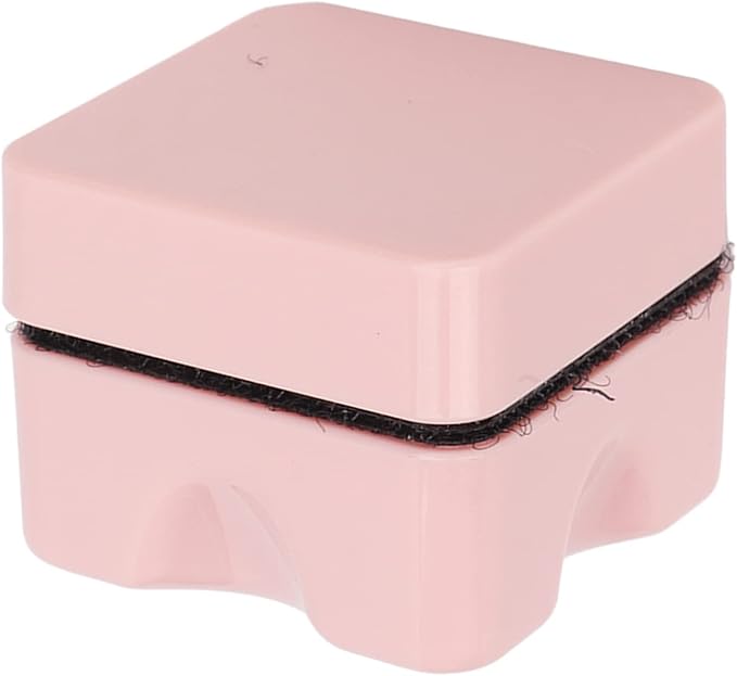 Aquarium Magnetic Glass Cleaner Algae Scraper Waterproof Small Magnetic Brush for Fish Tank - Pink