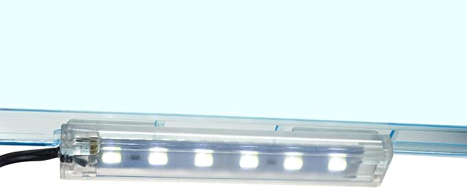 Penn-Plax Cascade Ultra Bright Mini LED Light - Submersible Aquarium Accent Light with 6 White Bulbs - USB Powered with On/Off Switch, Suction Cups or Clip Mount - Great for Desktop & Nano Fish Tanks