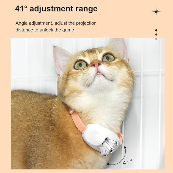 Automatic Cat Laser Toy Collar, Wearable Interactive Cat Toys with LED Light for Indoor Cats Kitten, USB Rechargeable, Hands-Free Electronic Amusing Gifts for Cat Lovers
