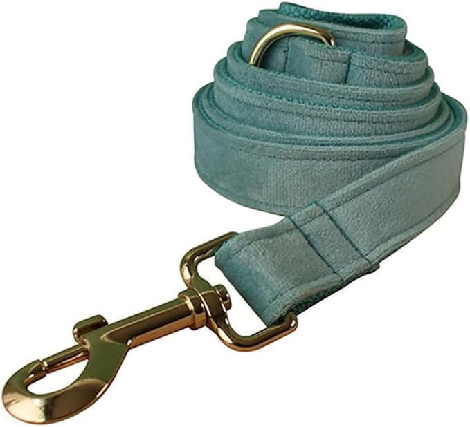Velvet Dog Collar and Leash Set with Quick Release Metal Buckle | Bright & Stylish Leash and Collar Set, Soft Heavy Duty Pet Collars Adjustable for Samll Medium Large Dogs or Cats