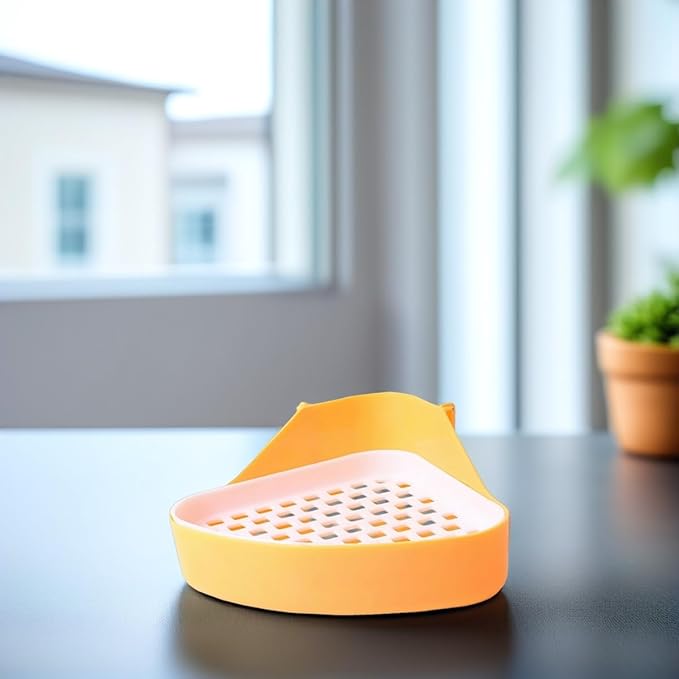 Totority Chinchilla Dust Bath Hamster Bathroom Rabbit Potty Training Toilet Easy to Pet Potty Wall Mount Random Color