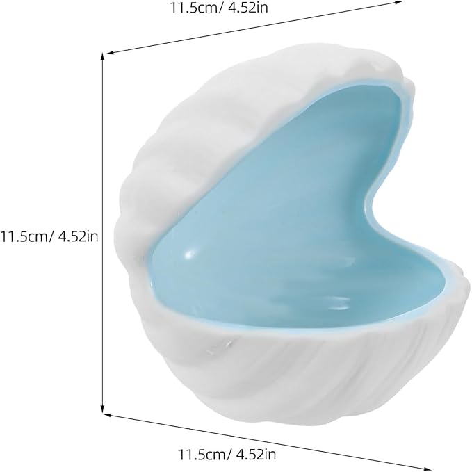Hamster Hideout, Small Animal Hideout Ceramic Pet House, Shell Shape Hamster House Cave Mini Hut Cage Critter Bath for Chinchilla