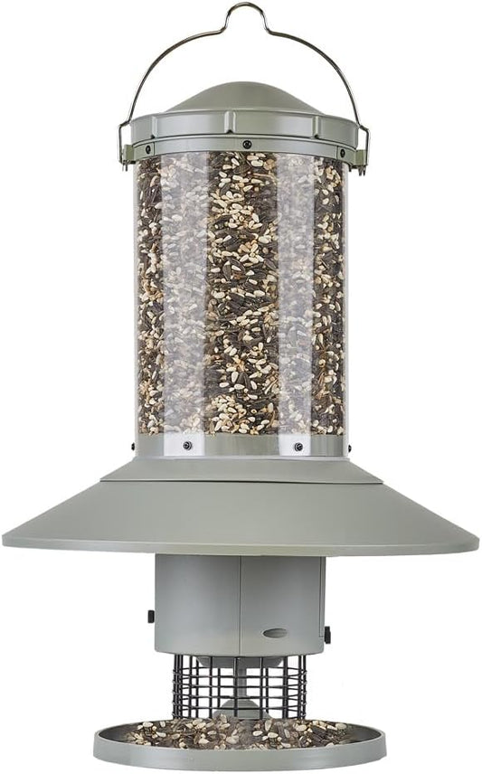 AUTOFEEDER Bird Feeder, Programmable, Automatic Time Released, Battery-Powered, Removable Lid, Squirrel Proof, Weather Resistant, 360 Degree Perch, Large Capacity - Classic Green