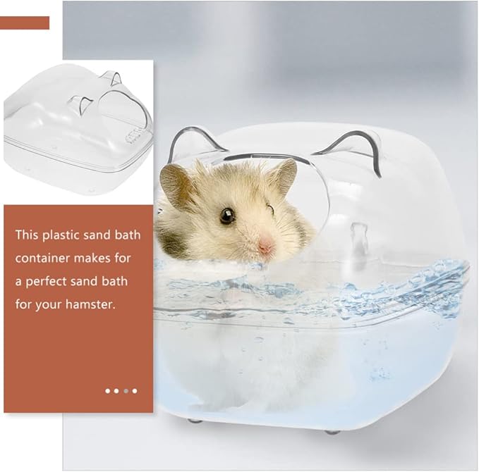 Mipcase 2pcs Hamster Bath Basins Non-dust Hamster Bathroom Small Pet Toilets for Chinchillas Bath Containers Compact and Practical Supplies