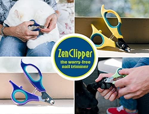Zen Clipper Pet Nail Clipper for Cats – Cat Nail Clipper for Safer Cat Grooming and Nail Care - Clean, Quiet, and Easy-to-Use Stainless Steel Cat Claw Trimmer - (2mm Hole)