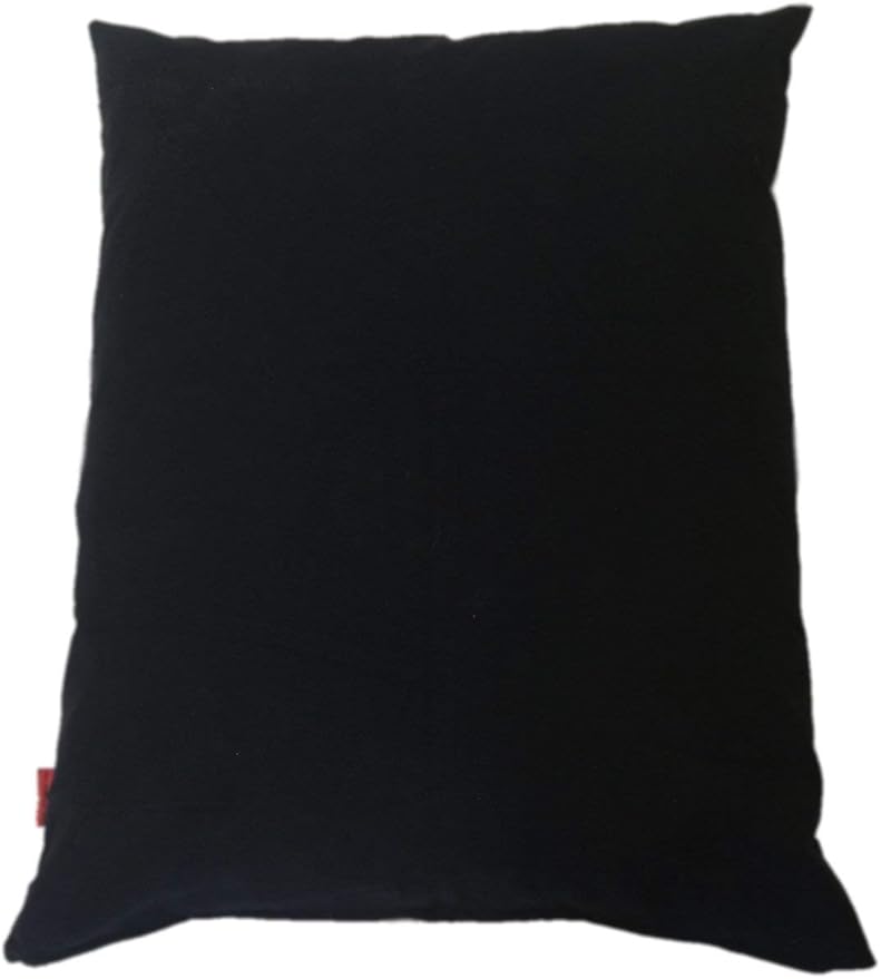 Durable Luxury Comfort Pet Dog Microcushion Pillow Bed with Inner Waterproof Resistant Liner + External Cover for Small to Large Dogs – Complete Bed Set (Black Canvas, 48''x29'')