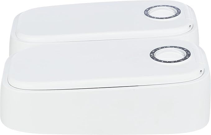 Trixie TX2 Automatic Food Dispenser, Two Food Bowls, Dual Timer, 48 Hour Timer, Battery Operated, White (Pack of 2)