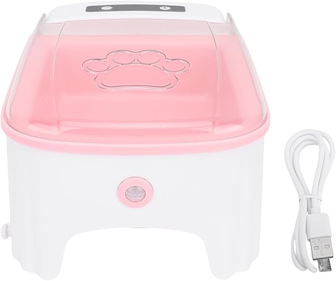 Automatic Cat Feeder with Timing Large Capacity, Automatic Feeder Wet Food with Non Tipping Base, Pet Dispenser Suitable for Cats Dogs Household Daily Feeding (Pink)