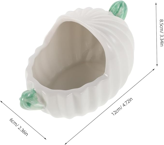 POPETPOP Pet Ceramic Bathtub for Chinchillas Hamsters Small Animal Dust Bath Bowl Hideout Bathroom Accessories