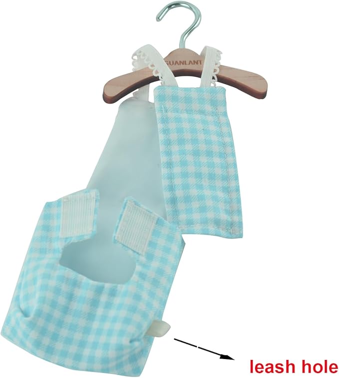 Quaker Parrot Flight Suits Diapers for Monk Parakeets, Cockatiels Flight Suits, Parrot Clothes, Bird Training Nappy Suit Liners Clothes with Hanger Leash Hole for Sun Conure Senegal Lorikeet