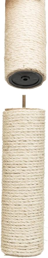 Trixie Replacement Sisal Post for Scratching Posts, Cat Trees and Cat Towers, 4.3 x 11.8-in (11 × 30 cm)