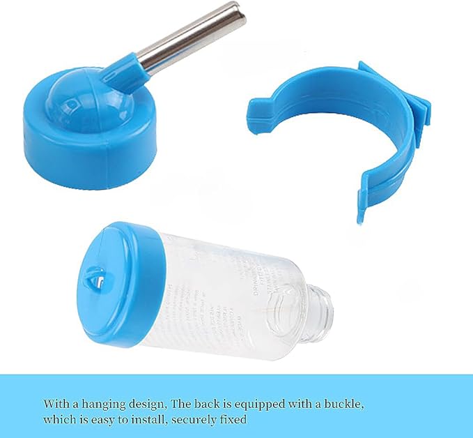 2 PCS Pet Cage Water Bottle No Drip Small Animal Water Bottle, Hanging Hamsters Water Bottle,for Rabbit, Guinea Pig, Hedgehog, Squirrel, Hamster,Random Color