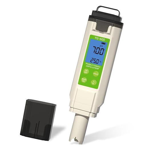 7 in 1 Pool Salt Tester, Digital Salinity & pH ORP Meter for Saltwater Pools, Hot Tubs, Spas, Aquariums, Sodium Chloride Water Quality Monitor