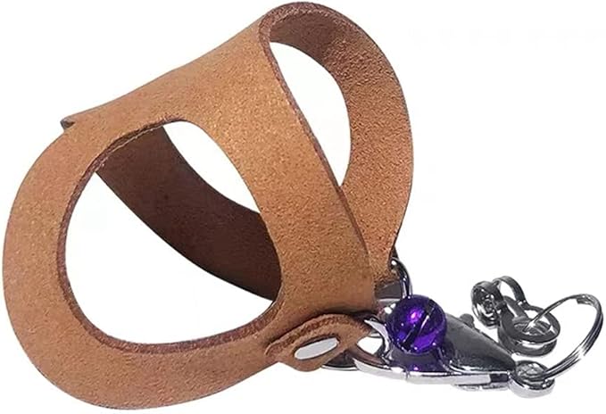 3 Pack Sugar Glider Harness and Leash Set - Adjustable Traction Rope Strap Anti-Biting Chain Rope, Small Animal Training Walking Vest Leash for Sugar Glider Squirrel Hamster Rat Birds Reptile (Brown)