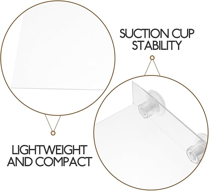 HANABASS Suction Cup Parrot Stand Platform Portable Acrylic Bird Perch for Windows Showers and Walls Flat Bird Stand for Small to Medium Parrots Parakeets Cockatoos and Macaws