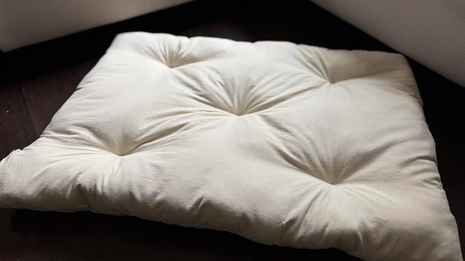 Rectangular Muslin Dog Bed Insert with Raw Cotton Filler, Natural Pet Bed Cushion Insert, Breathable Inner Pillow for Dog Bed Covers (XX Large 53"x36"x5")