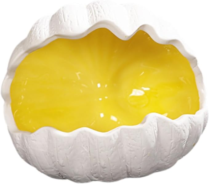 Ceramic Hamster Nest Habitat Hideaway Cooling Pet House Decorative Nest for Gerbil Mice Hedgehog Chinchilla Dwarf, Yellow