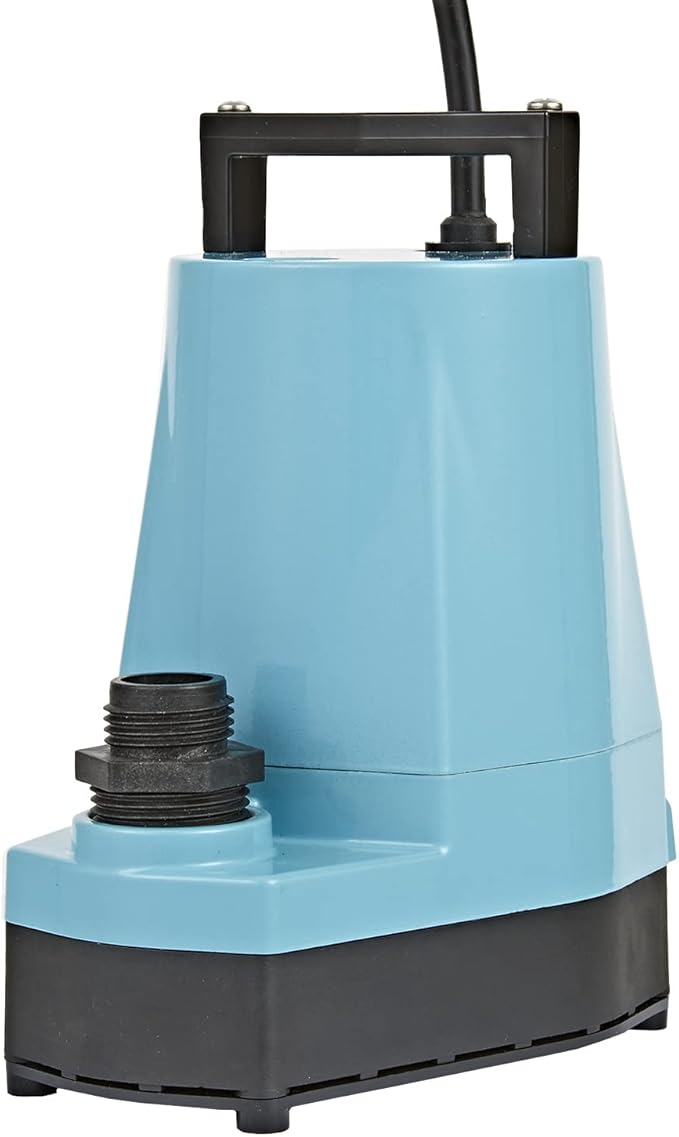 Little Giant 5-MSP 115-Volt, 1/6 HP, 1500 GPH, Aluminum Manual Utility Pump, 25-Ft. Cord, Blue 505712