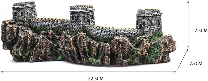 Exotic Home Accessories Shape Rockery Style Hut Statue Castle The Hideout Miniature Fake Plants Cave for Hide Bridge Chinese Aquatic Ornament Hill Great Decor Wall Mountain Fish