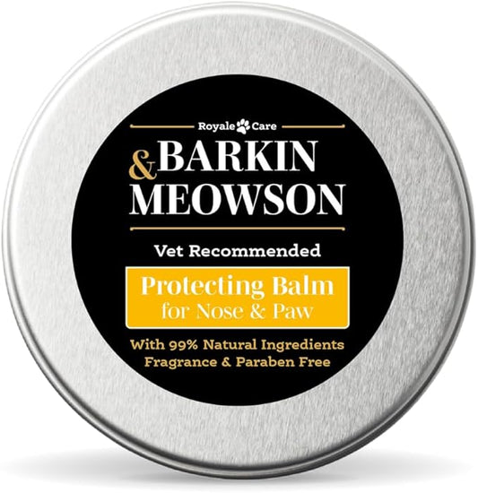 Barkin & Meowson Protecting Balm for Nose & Paw 60g / 2.12oz - 99% Natural Ingredients Balm for Dogs and Cats