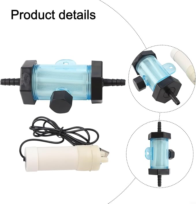 Electric Aquarium for Gravel Cleaner USB Pump with Siphon Vacuum for Fish Tank Water Changing and Cleaning, 1/2/3/5 Meter Tube(3 Meter)