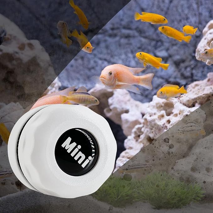 Aquarium Magnetic Cleaner, Double-Sided Fish Tank Glass Algae Scraper S/L White/Black for Glass Tank