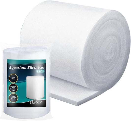 MAQIHAN Aquarium Filter Pad – Aquarium Filter Media 39.4 x 11.8in Aquarium Filter Floss for Freshwater & Saltwater Fish Tanks, Ponds, Turtle, Water Polishing Pad for Clear Water