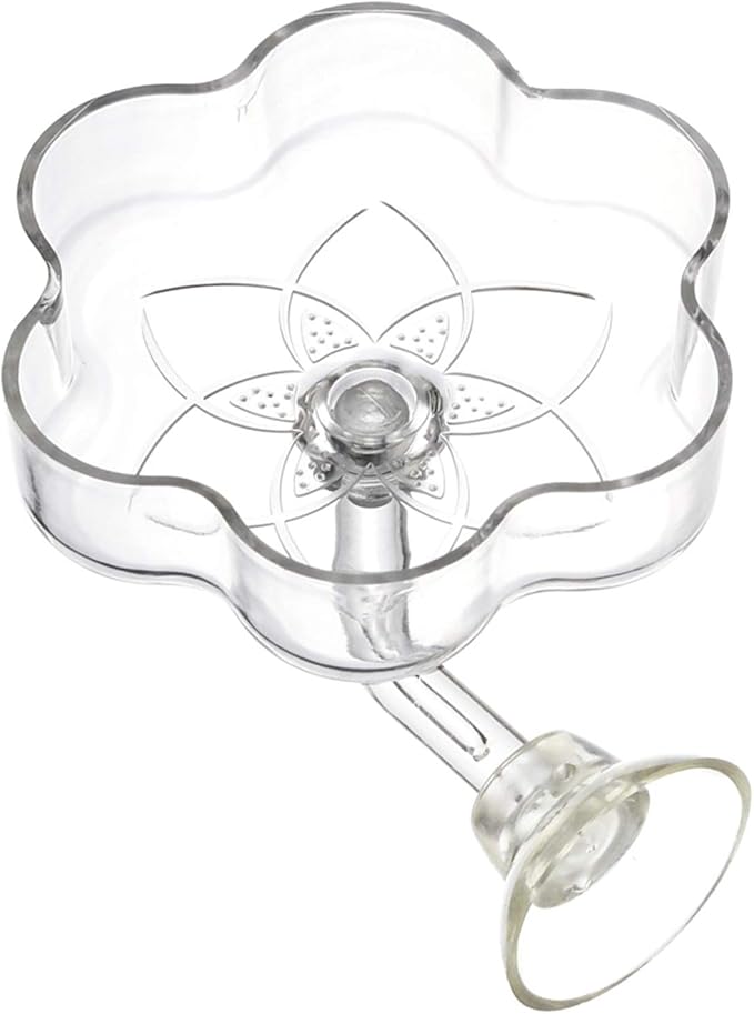 Aquarium Shrimp/Small Fish Feeding Dish Feeder Dish, Acrylic Material, Mini Size (Magnolia Shaped)