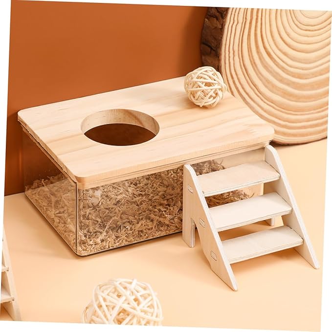 Kisangel Easy Replacement Small Animal Litter Box Stylish Hamster Bathroom Bath Sand for Hamster Shower Chinchilla Dust Bath