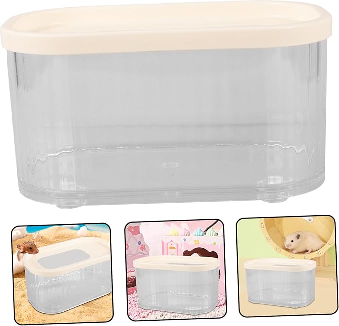 SUPVOX Hamster Dust Bath Container Easy Pet Bathtub Hamster Bathroom Chinchilla Sand Bath Bowl