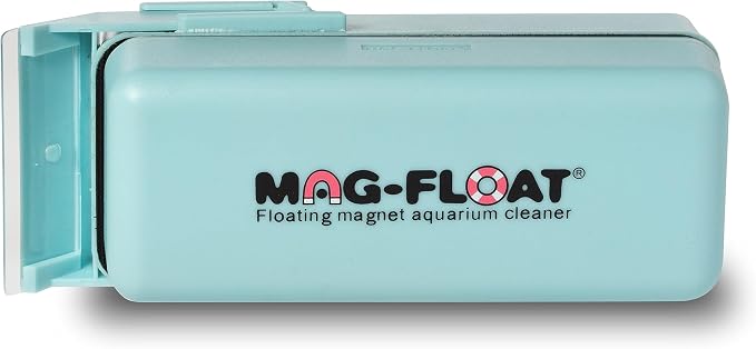 XL Extra Large Acrylic Aquarium Algae with Scraper Cleaner | Magfloat Floating Magnetic Fish Tank Magnet Cleaning Scrubber Brush Tool for Freshwater Saltwater Marine Reef Tanks