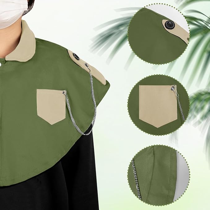 Parrot Anti-Scratch Shoulder Stand Pet Bird Training Shoulder Protector Cape Parrots Poop Shawl Diaper Flight Suits for Macaws Cockatoos Parakeets Cockatiels (Green)