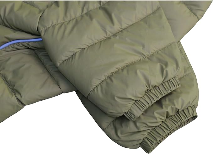 Olive Green Dog Jacket, 4-Leg Covered Waterproof Windproof Reflective Warm Vest, Zippered Adjustable Outdoor Snow Jacket for Small to Large Dogs