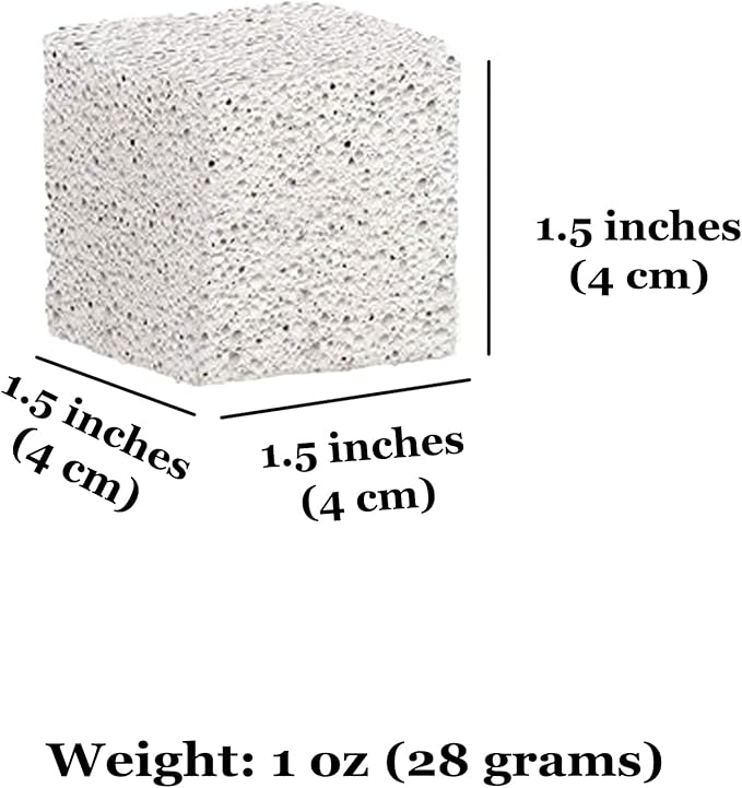 Meric CoCoo Grinding Stone for Small Pets, 1.6"x1.6"x1.6" Lava Rocks, Trims Pet Teeth, Smooths Claws, Adds Calcium to Diet, Chew Toys for Rabbits, Chinchillas, Hamsters & Guinea Pigs, 6pcs per Pack