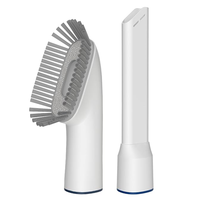 oneisall Hair Suction LM2 (Blue) Accessories - Long Suction Head + Cleaning Brush for Pet Hair Removal on Furniture & Products - Fits oneisall Pet Grooming Vacuum (B0BHYZV3HY) - White - For Dog Owners