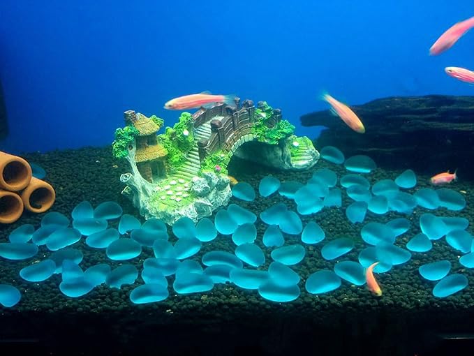 Ulalaza Aquarium Decorations Landscaping Tree Stump Hole Rock Cave Hideouts Stone Fish Tank Resin Driftwood Painted with Realistic Details Over House Supplies Castle Accessories