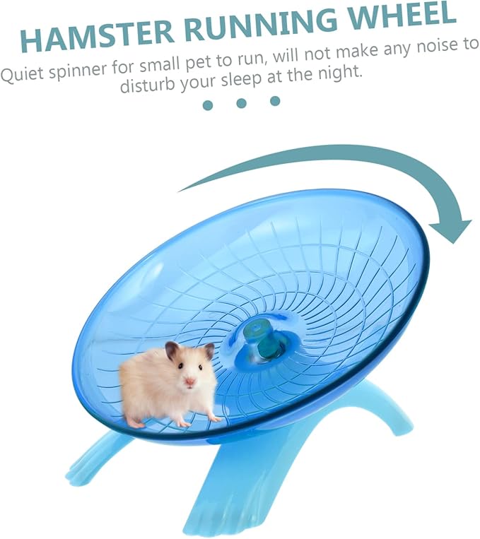 NOLITOY 2pcs Hamster Running Toy Flying Saucer Wheel Pet Exercise Accessory for Hamsters Gerbils and Colors Fun Activity for Bored Pets