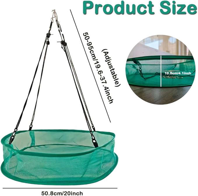 Seed Catcher for Bird Feeders, 20'' Bird Feeders for Outdoors Hanging, Birds Feeder Seed Catcher Tray with Adjustable Hanging Hoop for Outdoor Garden Accessories