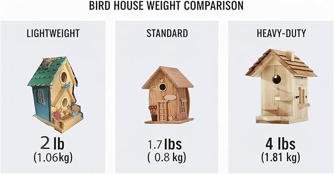 CEDAR ALPHA Large Bird Houses for Outside Clearance Wooden Bird House Kit - Bluebird House for Outside - Build it Yourself Birdhouse Kits for Adults to Build - Pole Mountable - Easy Open for Cleaning
