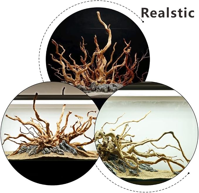 5 Pcs Aquarium Driftwoods Natural Driftwood Fish Tank Decorations Solid Reptile Wood Branches for Fish Tank Small Fish Hiding