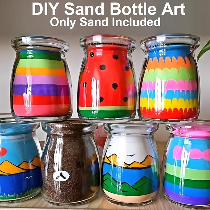 0.85LB Light Grey Adult Sand Art for Bottles, Art Sand Assortment Decorating Adhesive Sand Art Pictures, Fine Sand for DIY Sand Painting, Colored Sand Arts for Wedding Decoration