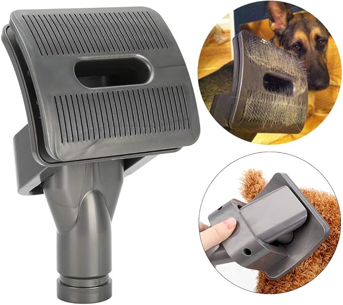Zerodis Pet Vacuum Cleaner Brush Head,Cat Dog Grooming Brush Vacuum Suction Pet Hair Shedding Vacuum Cleaner Brush Attachment for DC Series Vacuum Cleaner