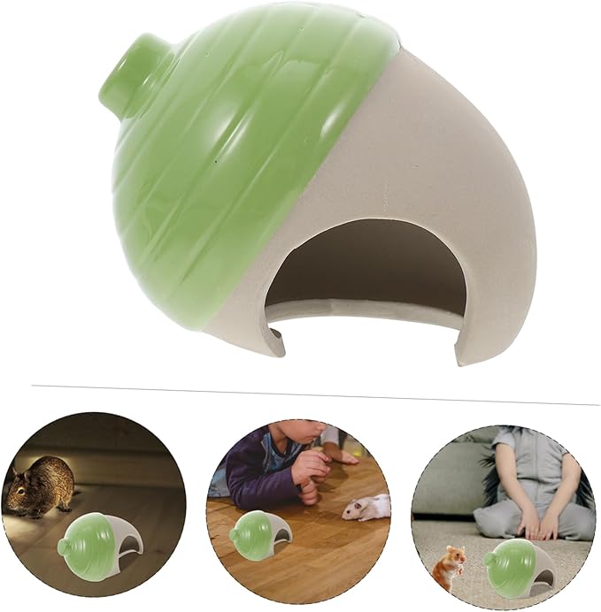 Happyyami Ceramic Nest Hamster Bed Hideout Toy for Small Pets Guinea Pig Supplies