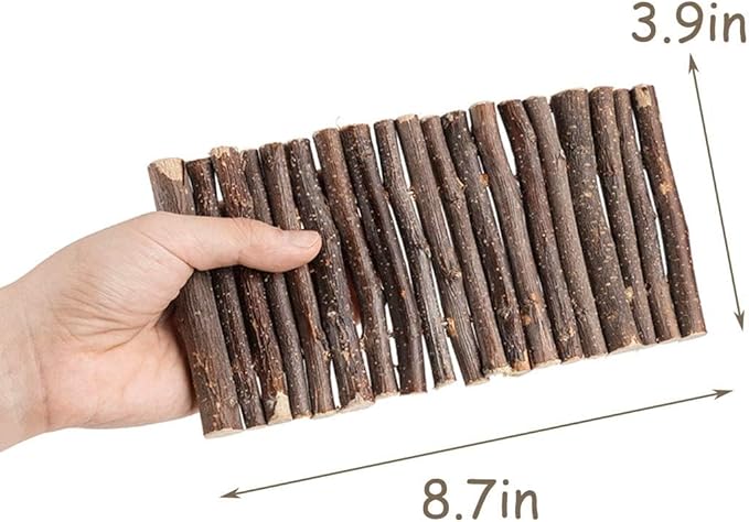 Hamiledyi 4PCS Hamster Bridge Wooden Bridge Toy Rat Ladder Natural Wooden Hideout Tunnel Ladder Hamster Cage Accessories Chew Toys for Guinea Pig Rat Chinchilla Reptile